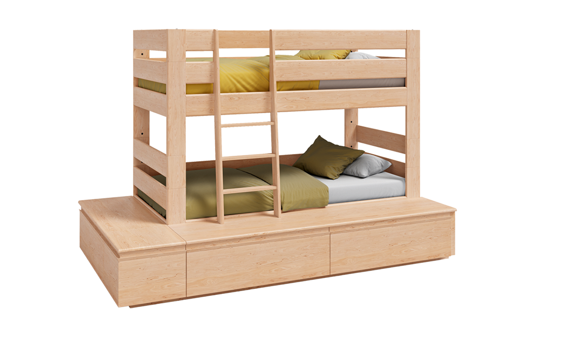 Kinderkommode mit Wal-Design und geöffneten Schubladen